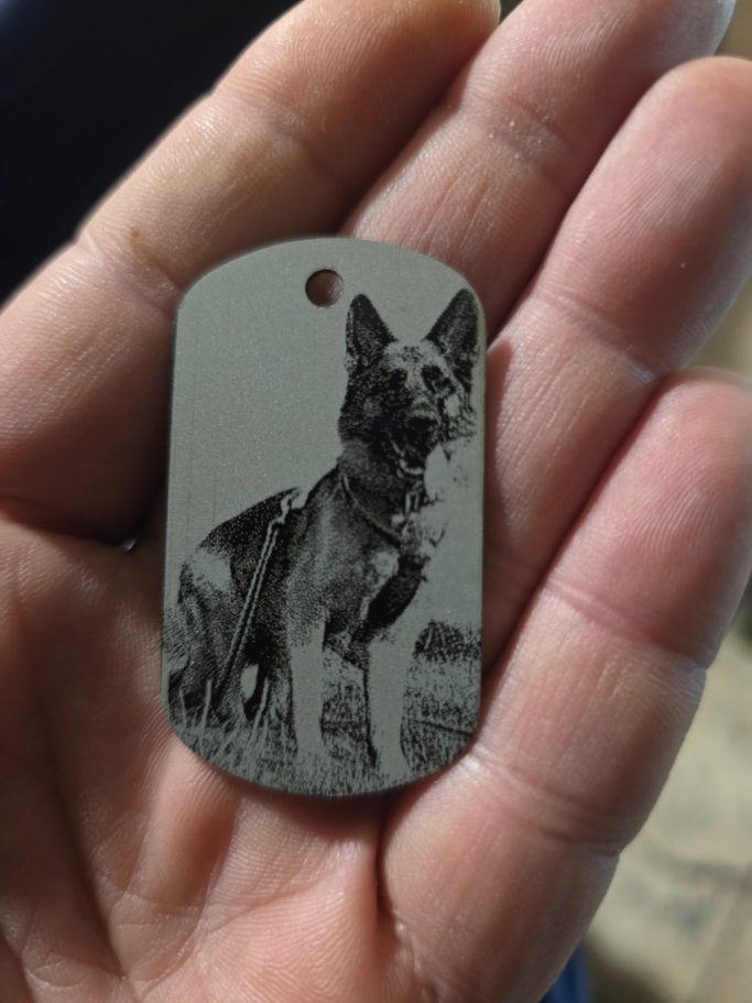 fotogravur hund schluesselanhaenger