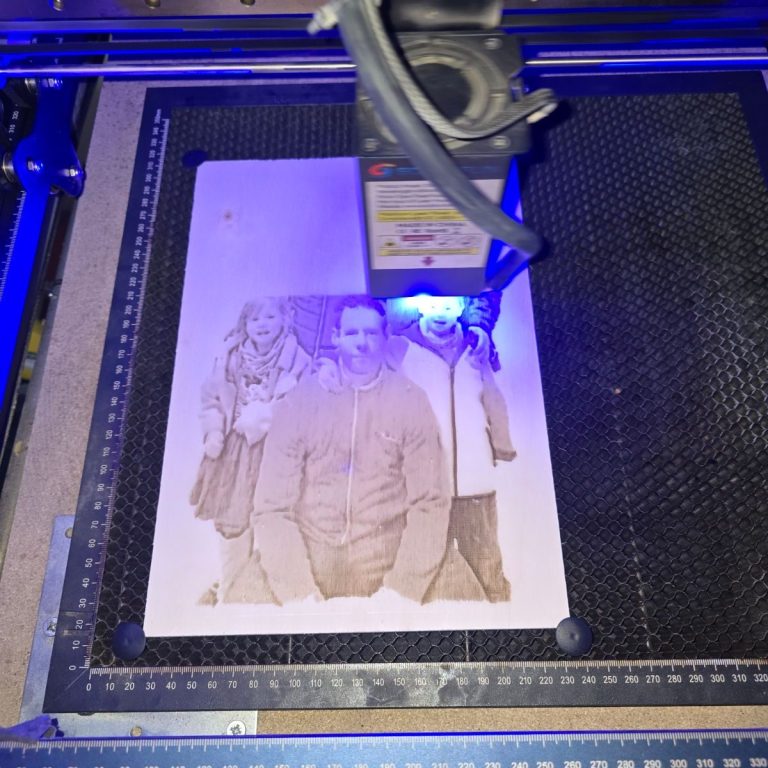 familie fotogravur auf holz puzzle