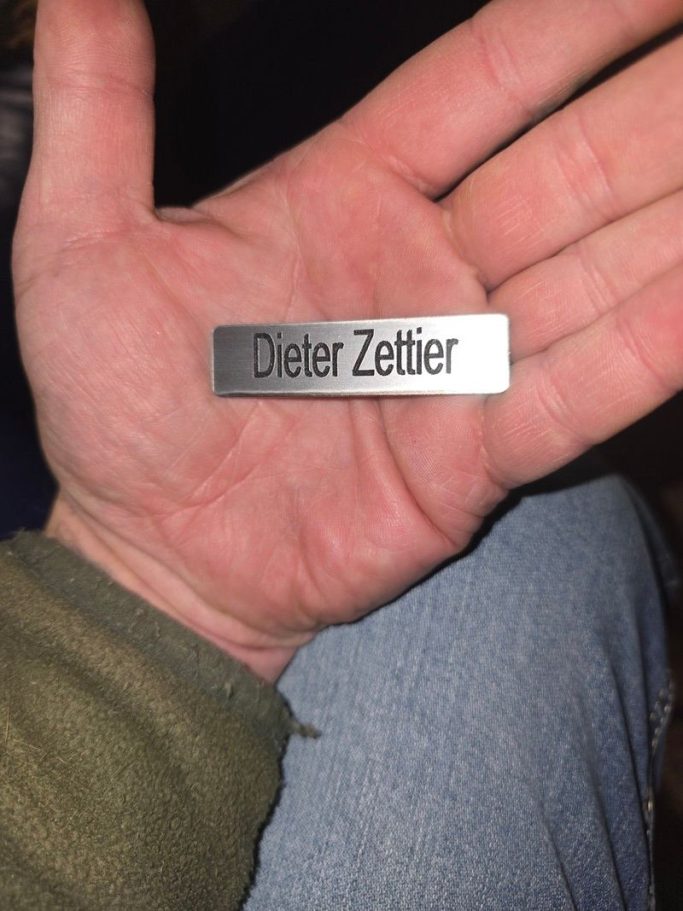 Klingelschild aus Gravur-ABS Klingelschild aus gravierbarem ABS-Kunststoff in Metall Optik